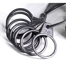 Aneleira De Dedos Aro + Medidor De Anel Bastão Pau De Medir Numeração 01 Ao 33 Plástico Preto