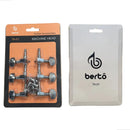 Jogo De Tarraxas Tarrachas Bertô 3 + 3 De Aço Cromada Blindada Para Violão E Guitarra