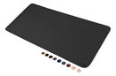 Mousepad Grande Preto 90x40 Deskpad Couro Antiderrapante Mesa Computador Notebook Eddias