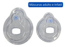 Espaçador Bi-Valvulado Bombinha De Asma Bronquite Infantil Adulto Mascara - Nevoni