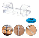 Kit 40 Clips Organizador Fixador Adesivo De Cabo Fios Parede