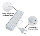 3 luminárias emergência Elgin recarregável lampada 30 leds