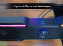 Soundbar Caixa De Som Usb P2 Adamantiun Kurt S11a Para Pc Computador Notebook Tv Led Rgb