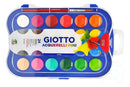 Estojo De Aquarela Pastilha 24 Cores Giotto Mini + Pincel