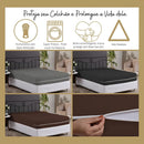 Capa para colchão casal malha ziper resistente rapido cor cinza Matex