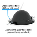 Suporte De Embutir No Teto Gesso Redondo Para Alexa Echo Pop Cor Branco