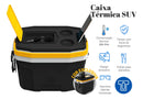 Caixa Termica Suv Cooler Com Alça 20 Litros Praia Pesca Camping Cor Preto E Amarelo Termolar