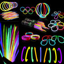 Kit 100 Pulseiras Neon Balada Brilho Fluorescente Festa