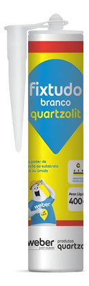 Fixtudo Branco Weber Quartzolit 400g Fixa Cuba Fixa Tudo