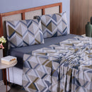 Kit Jogo De Lençol Casal Padrão 4 Peças 400 Fios Estampados