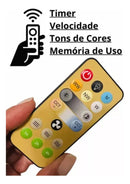 Ventilador de teto silencioso com 6 aspas, 3 velocidades, lâmpada LED, branco, 40W, Kaprot