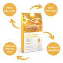 20 Folhas Pronta Cera Depilatória Corporal Natural Depilflax