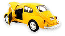 Carrinho De Ferro Fusca Clássico 1/32 Miniatura Coleção Cor Amarelo