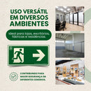 Kit 4 Placas Fotoluminescentes Saida A Direita S1 Rota Fuga