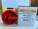 Chave Seccionadora 3 Pólos 32a - Kp1-32-3p - Metaltex cor Vermelho/ Amarelo