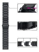 Pulseira Aço Relógio Digital 18mm, 20mm, 22mm, 24mm Poolsy Cor Preto Largura da pulseira 2 cm