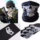 Máscara Caveira Motoqueiro Paintball Airsoft Bandana Queixo Cor Preta