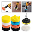 Kit 11 Pçs Polimento 3 Polegadas Furadeira / Parafusadeira