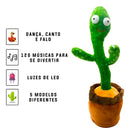 Cacto Dançante E Falante Toca Música Repete A Fala Brinquedo Led Brinquedo Usb