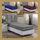 Capa De Colchão Solteiro Poliester Malha Gel Gramatura 55 Cor Preto Desenho Do Tecido Liso