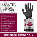 Luvas Em Látex Master Gloves Pro Black 10 Unidades Tamanho G Cor Preto Tamanho Grande