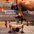Barra De Chão Apoio Para Flexão Ergonômicas Exercício Fitnes