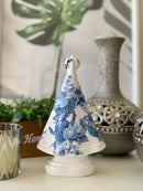 Nossa Senhora Aparecida Manto Floral Azul 20 Cm Azul E Branca