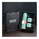 Garrafa Termica Camping Vacum 500ml Com 3 Xícara Cor Verde