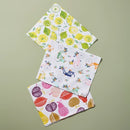 Jogo 10 Pano De Prato Felpudo Estampado Cor Branco