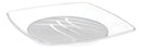 Prato Acrílico Quadrado Bolo Sobremesa 15cm 20 Unidades Cor Cristal