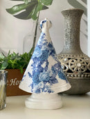 Nossa Senhora Aparecida Manto Floral Azul 20 Cm Azul E Branca