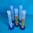 Kit 5 Proveta Graduada De Plástico 100ml Com Base - Nalgon