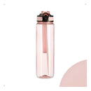 Garrafa Água 1 Litro Academia Tampa Trava Segurança Suco  Rosa