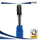 Lima Rotativa Cilíndrica Metal Duro 10mm Abaulada Haste 1/4