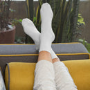 Kit 12 Pares Meias Masculina Cano Alto A Branco Básica 33-38