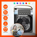 Ventilador Umidifcador Preto Ar Condicionado De Mesa Led Usa Gelo Turbomix