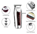 Máquininha Barba E Cabelo Acabamento Kemei Sem Fio Recarregável KM-9163