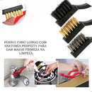 Kit 15 Escova Limpeza Cedas Aço Latão Náilon Grelha Cantinho