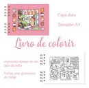 Livro De Colorir Bobbie Goods 50 Folhas Caderno De Desenhos Educativivos e Lúdicos nas Cores Rosa e Roxo