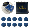 10 Sola De Couro Para Taco De Bilhar Sinuca Snooker Ponta Ponteira Buffalo 11mm Profissional Bilhares Mgk