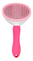 Escova Pelos Pet Automatica Rasqueadeira Magica Gato Cao New Cor Rosa