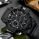 Relógio Digital Original Militar Esportivo Tático Shock Led Cor da correia Preto / Pulseira Preto