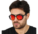 Óculos De Sol Masculino Redondo Doha Glass Laranja Espelhado