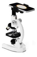 Microscópio Monocular Biológico Profissional - 64x A 2400x Cor Branco