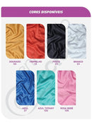 1 Toalhas De Mesa  3.00x1.50 Cetim Dourado Azul Varia Vermelho