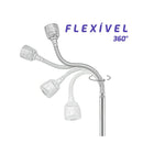 Torneira com Filtro para Pia de Cozinha Parede Gourmet Flexível 360ª Chuveirinho 1/4 de Volta 2 Modos de Jato 2 Refil Vela Extra