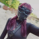 Mascara Full Face Skull Tactical Airs Preto Lente transparente