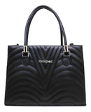 Kit Bolsa Feminina Transversal Ombro + Bolsa Pequena Lateral Cor Preta