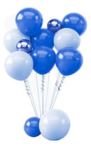 Kit 125 Balões Bexiga Azul Claro + Escuro + Azul Metalizado