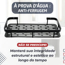 Kit 2 Suporte Porta Shampoo Sabonete Banheiro Adesivo Parede Sem Furos Box Luxo Cor Preto